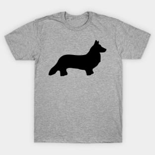 Black Corgi Shilhouette T-Shirt